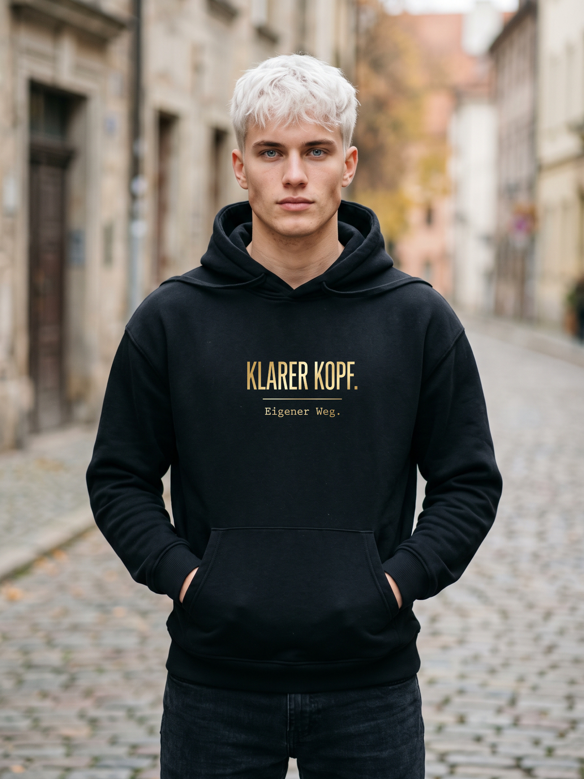 Hoodie Unisex - KLARER KOPF. EIGENER WEG -Premium Statement Hoodie