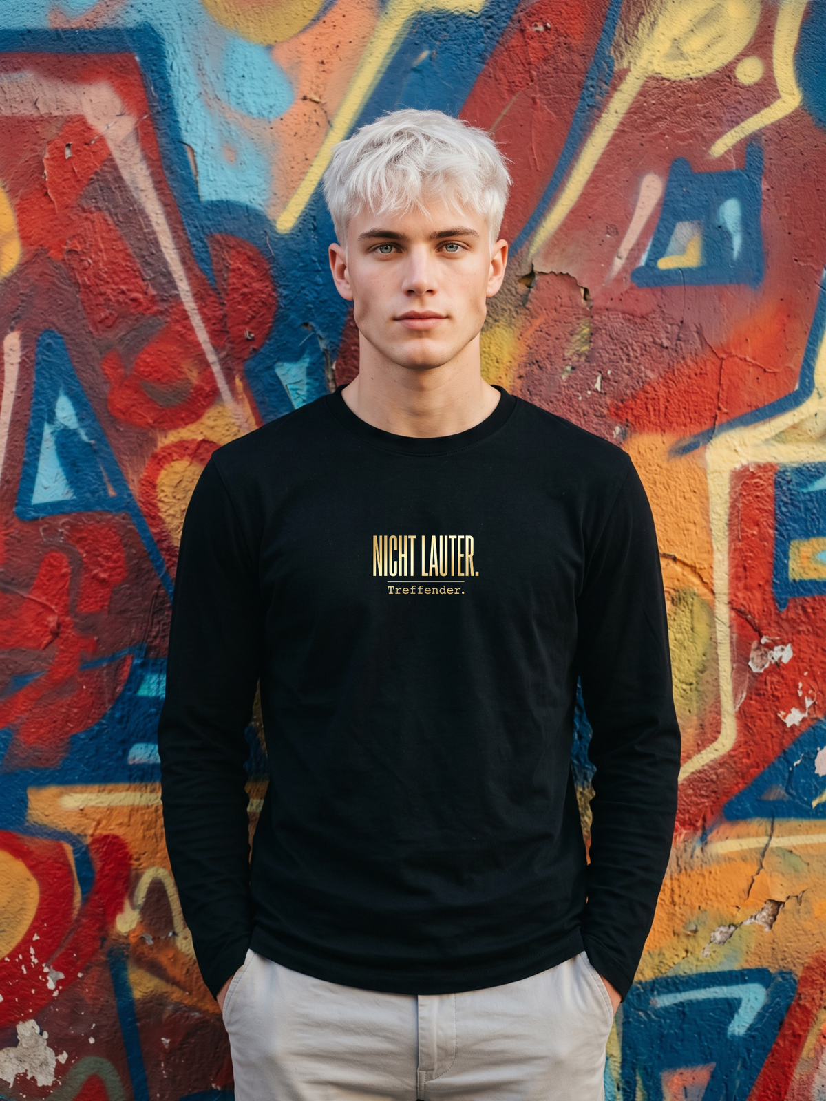 Langarmshirt Unisex - NICHT LAUTER. TREFFENDER - Premium Statement langarm Shirt