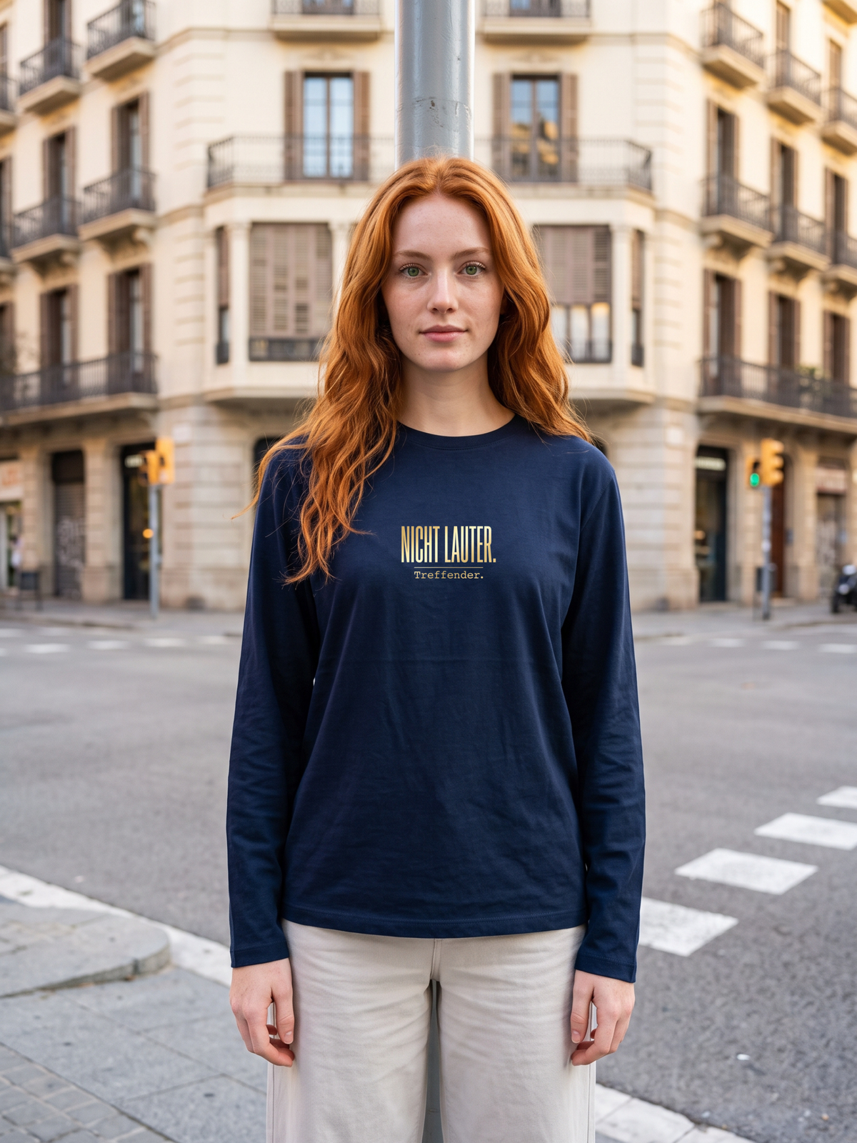 Langarmshirt Unisex - NICHT LAUTER. TREFFENDER - Premium Statement langarm Shirt