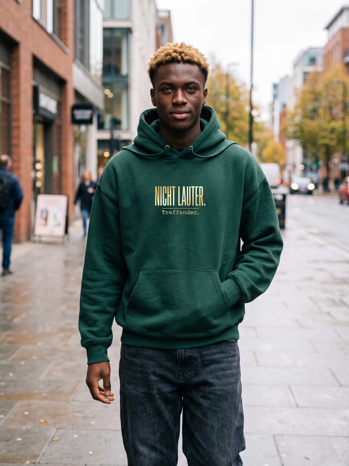 Hoodie Unisex - NICHT LAUTER. TREFFENDER - Premium Statement Hoodie