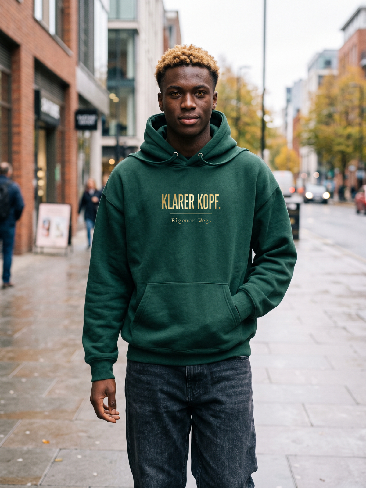 Hoodie Unisex - KLARER KOPF. EIGENER WEG -Premium Statement Hoodie