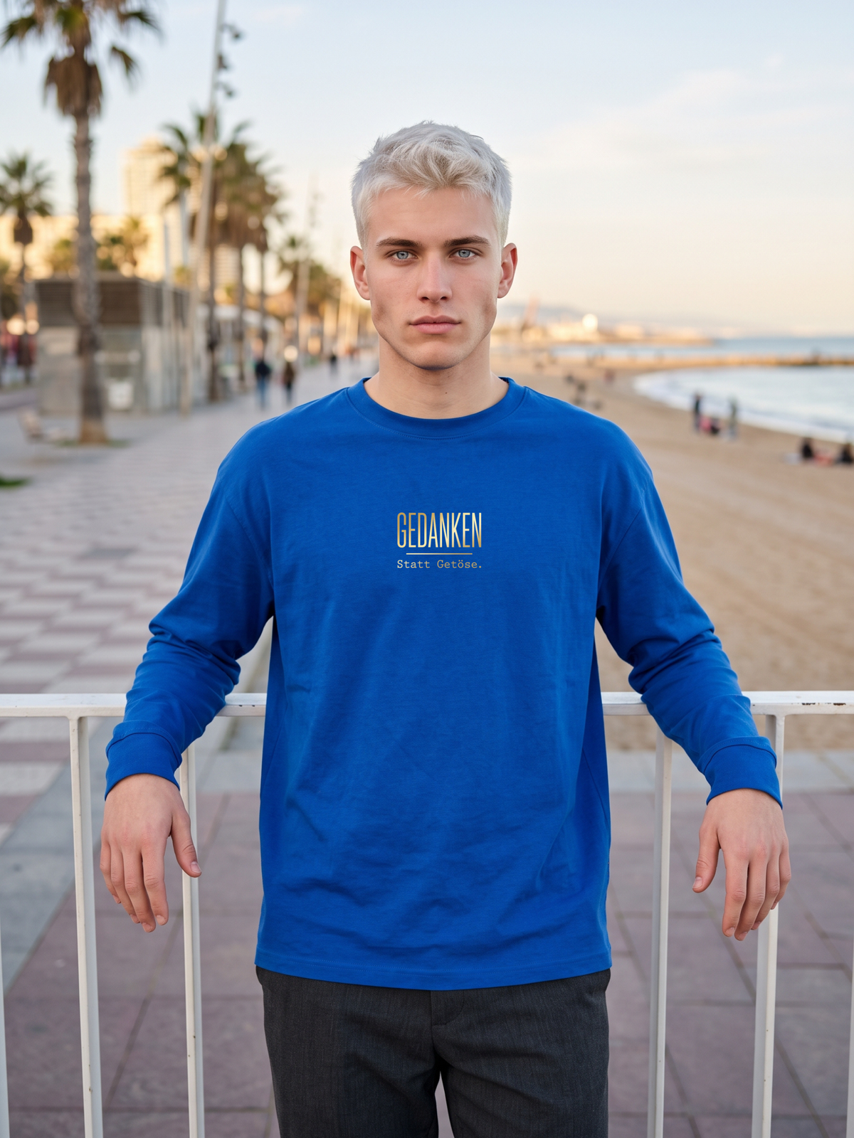 Langarmshirt Unisex -- GEDANKEN. STATT GETÖSE – Premium Statement Langarm Shirt