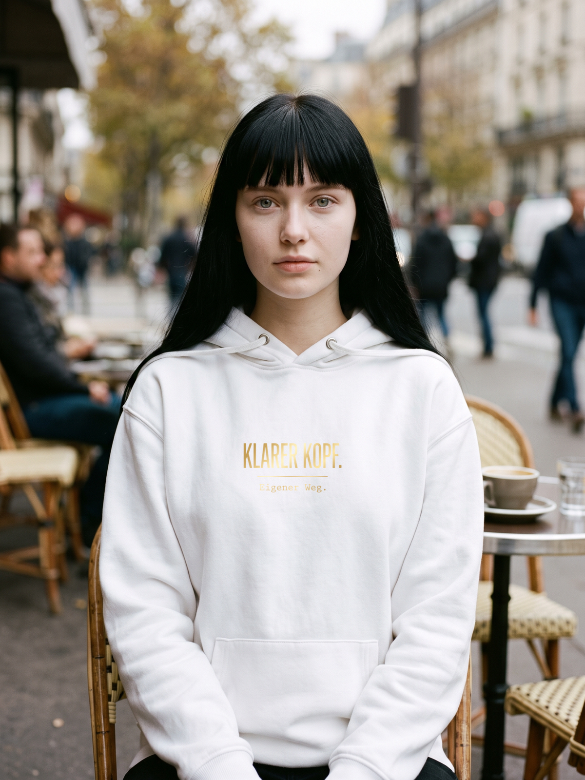 Hoodie Unisex - KLARER KOPF. EIGENER WEG -Premium Statement Hoodie