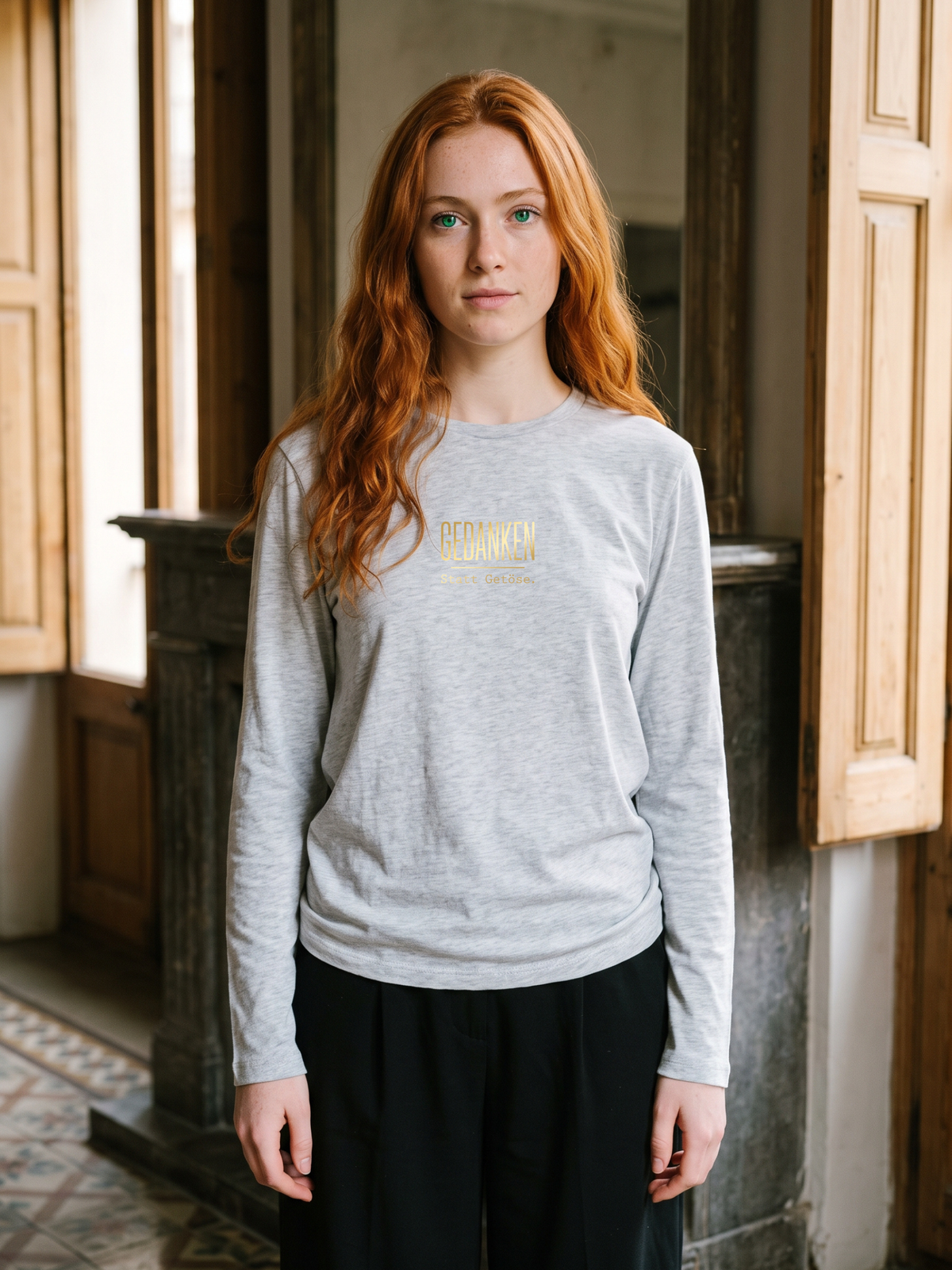 Langarmshirt Unisex -- GEDANKEN. STATT GETÖSE – Premium Statement Langarm Shirt