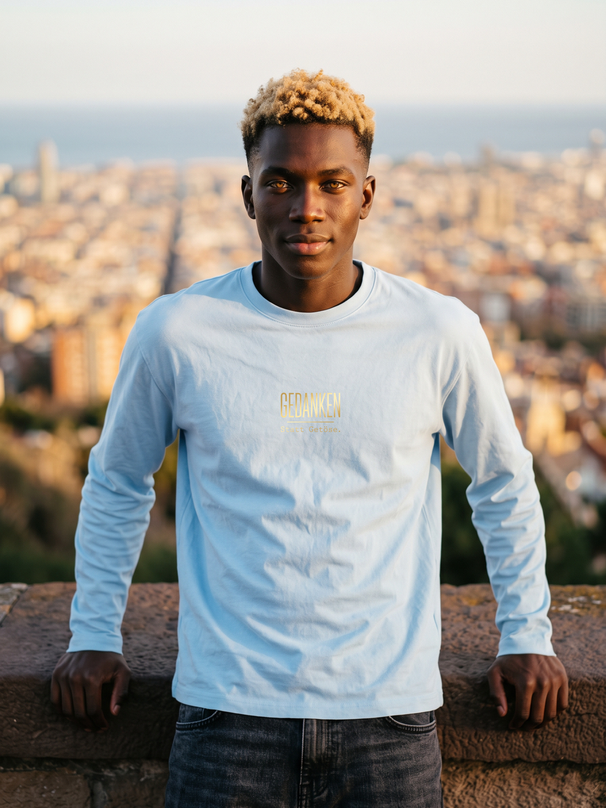 Langarmshirt Unisex -- GEDANKEN. STATT GETÖSE – Premium Statement Langarm Shirt