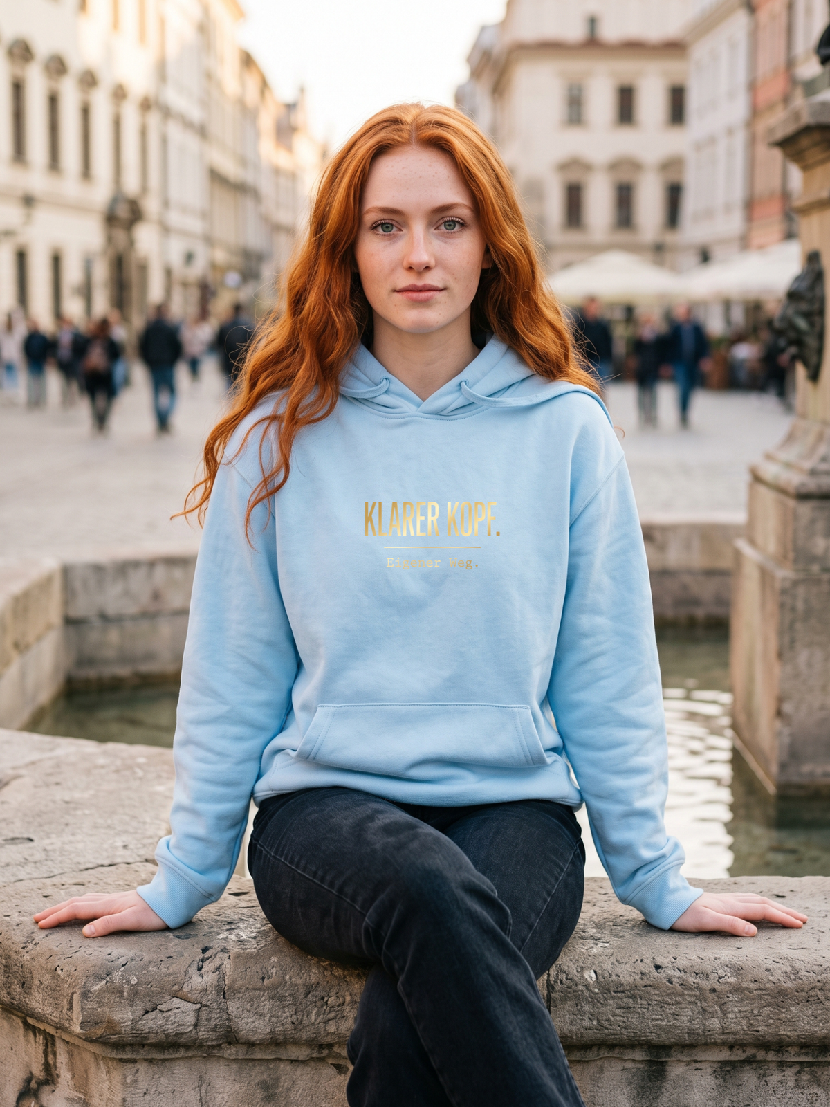 Hoodie Unisex - KLARER KOPF. EIGENER WEG -Premium Statement Hoodie