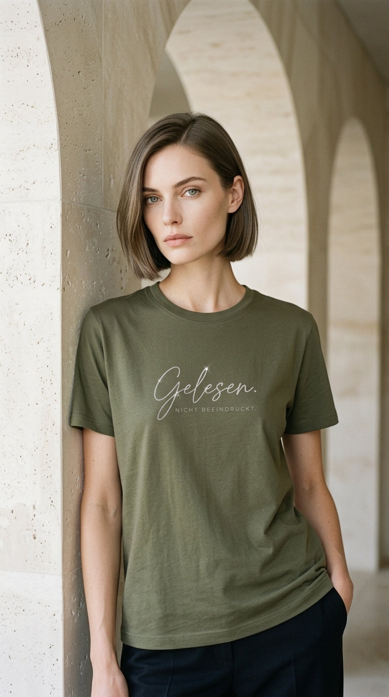 T-Shirt Unisex - GELESEN. NICHT BEEINDRUCKT - Premium Statement Shirt