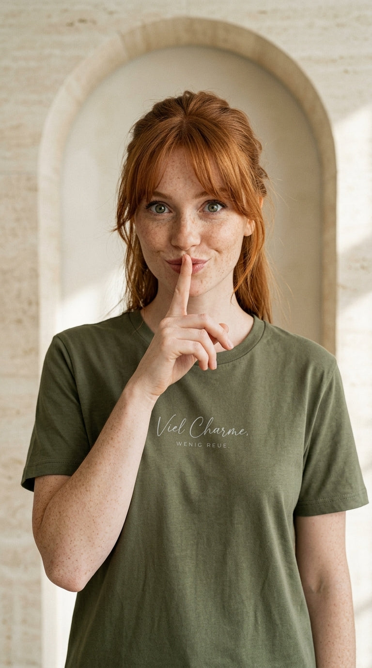 T-Shirt Unisex - VIEL CHARME WENIG REUE - Premium Statement Shirt