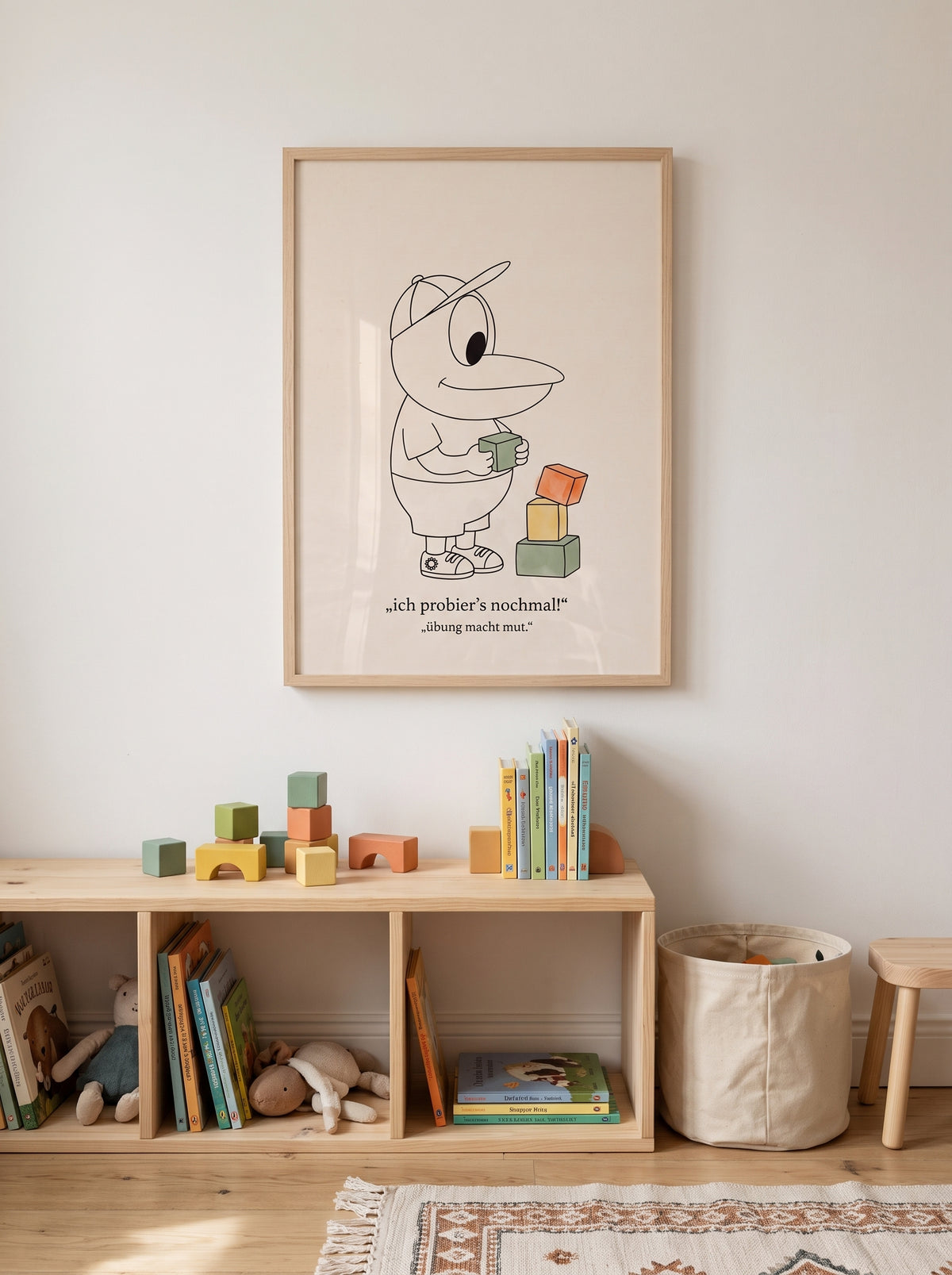Poster Kinder „Ich probier’s nochmal!“ – Mut & Selbstvertrauen