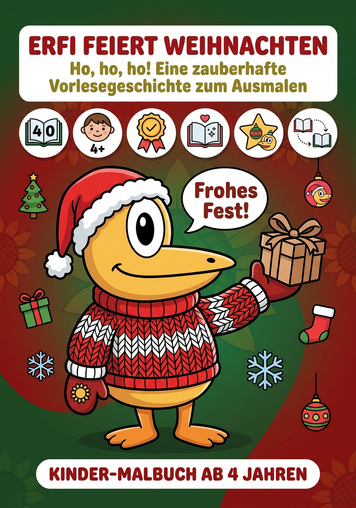 ERFI feiert Weihnachten – Vorlese- und Ausmalbuch für Kinder ab 3 Jahren