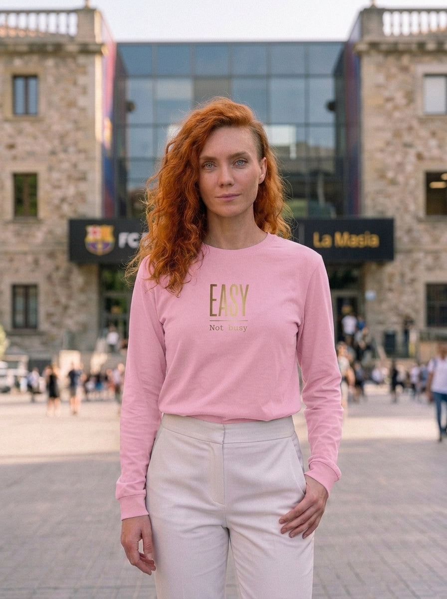 Langarm Shirt - Easy_Not busy - Premium Statement Langarmshirt