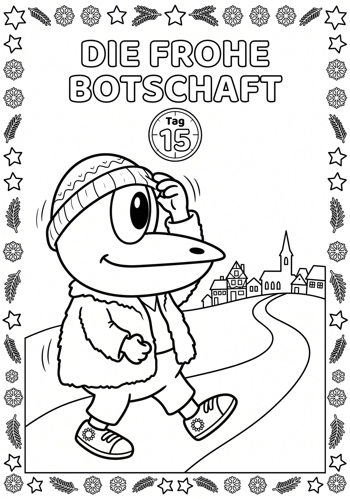 ERFI´s Adventskalender - Malbuch: Die Weihnachtsgeschichte zum Ausmalen mit Vorlesetexten für Kinder ab 4 Jahren