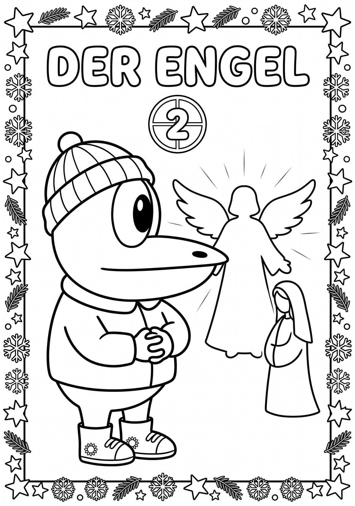 ERFI´s Adventskalender - Malbuch: Die Weihnachtsgeschichte zum Ausmalen mit Vorlesetexten für Kinder ab 4 Jahren