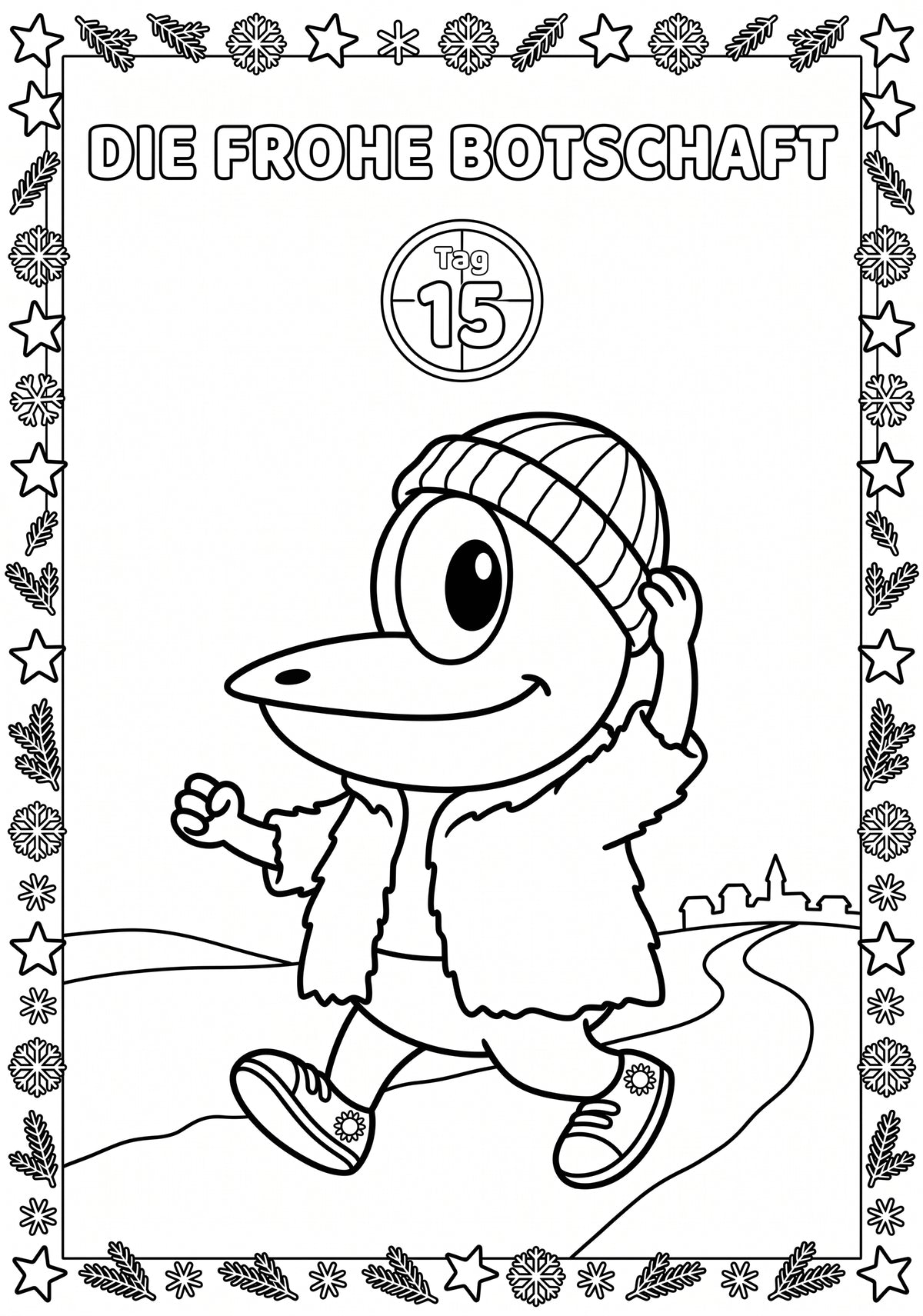 ERFI´s Adventskalender - Malbuch: Die Weihnachtsgeschichte zum Ausmalen mit Vorlesetexten für Kinder ab 4 Jahren