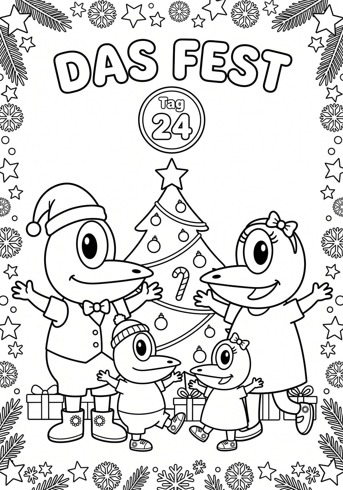ERFI´s Adventskalender - Malbuch: Die Weihnachtsgeschichte zum Ausmalen mit Vorlesetexten für Kinder ab 4 Jahren