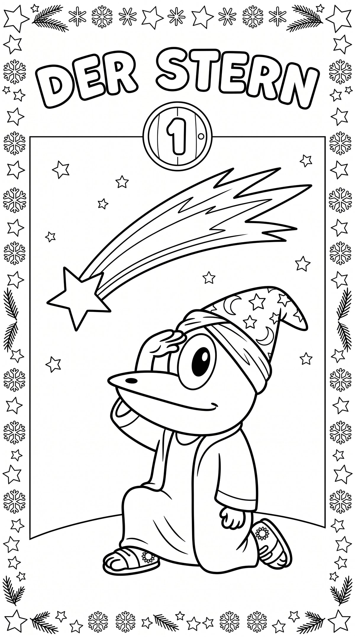 ERFI´s Adventskalender - Malbuch: Die Weihnachtsgeschichte zum Ausmalen mit Vorlesetexten für Kinder ab 4 Jahren
