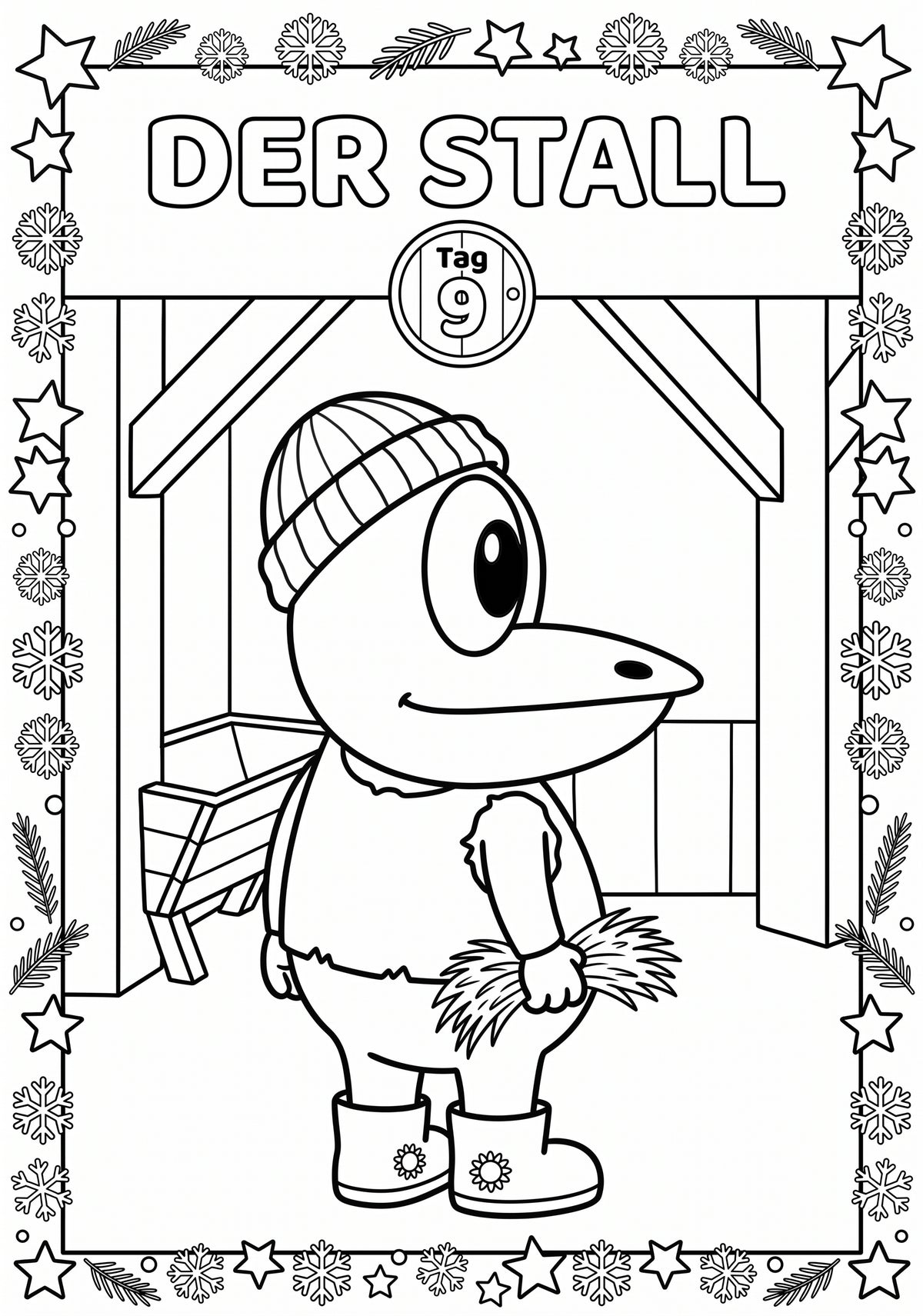 ERFI´s Adventskalender - Malbuch: Die Weihnachtsgeschichte zum Ausmalen mit Vorlesetexten für Kinder ab 4 Jahren