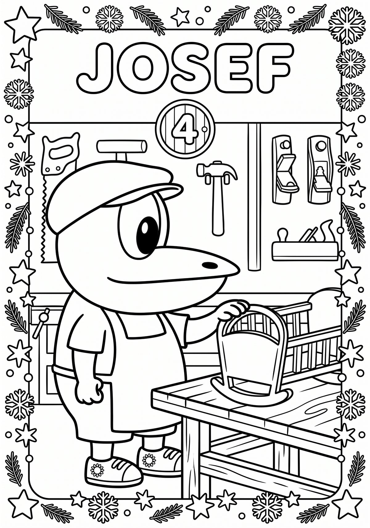 ERFI´s Adventskalender - Malbuch: Die Weihnachtsgeschichte zum Ausmalen mit Vorlesetexten für Kinder ab 4 Jahren