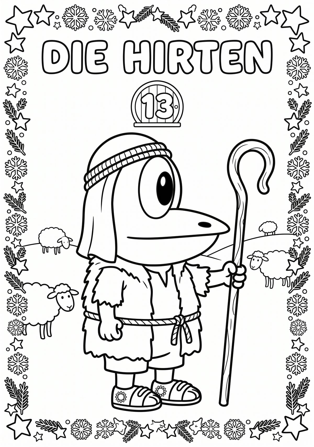ERFI´s Adventskalender - Malbuch: Die Weihnachtsgeschichte zum Ausmalen mit Vorlesetexten für Kinder ab 4 Jahren