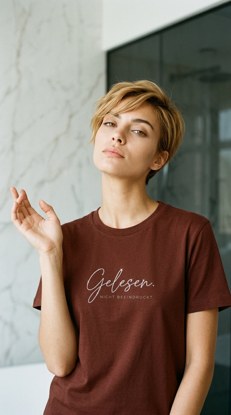 T-Shirt Unisex - GELESEN. NICHT BEEINDRUCKT - Premium Statement Shirt