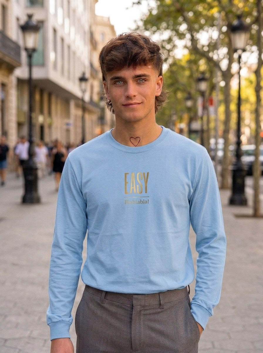 Langarm Shirt - Easy_BLABLABLA - Premium Statement Langarmshirt