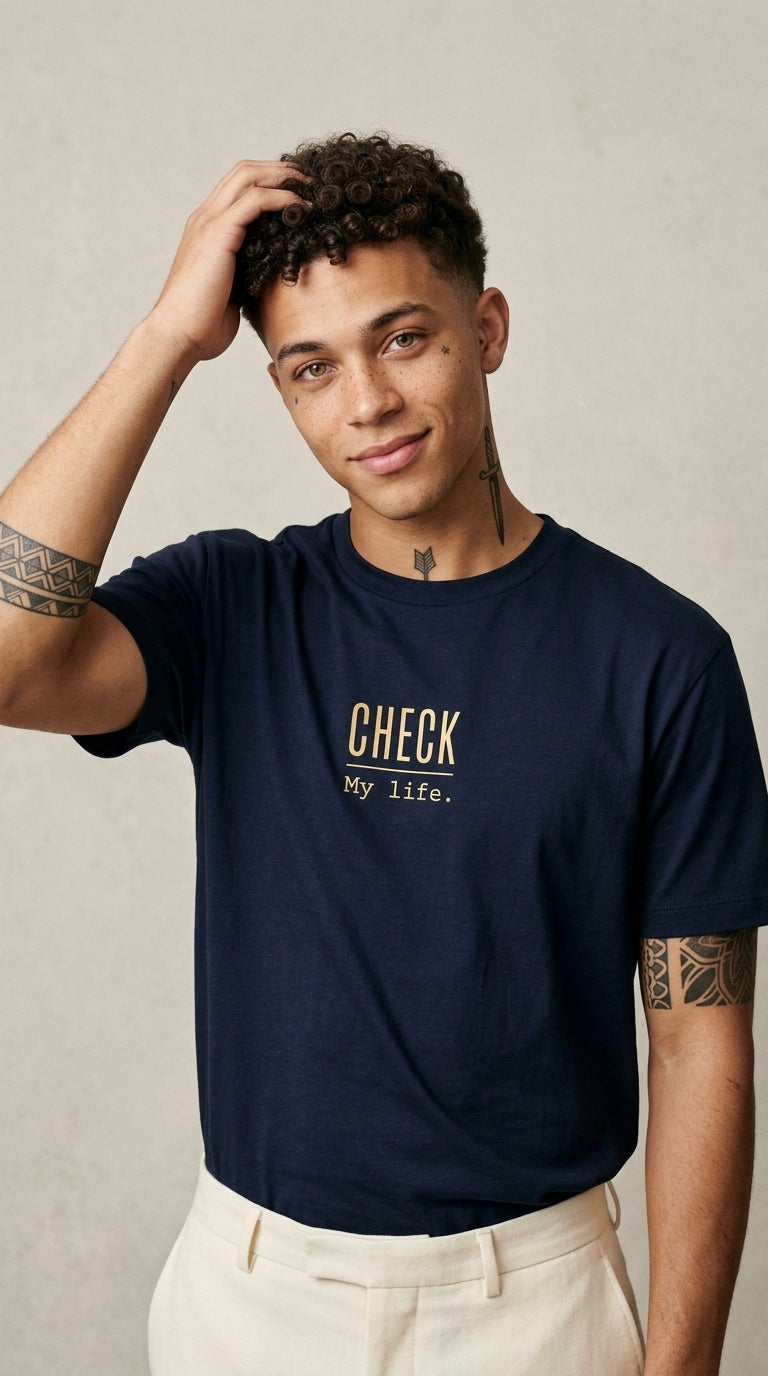 T-Shirt Unisex - CHECK MY LIFE - Premium Statement Shirt