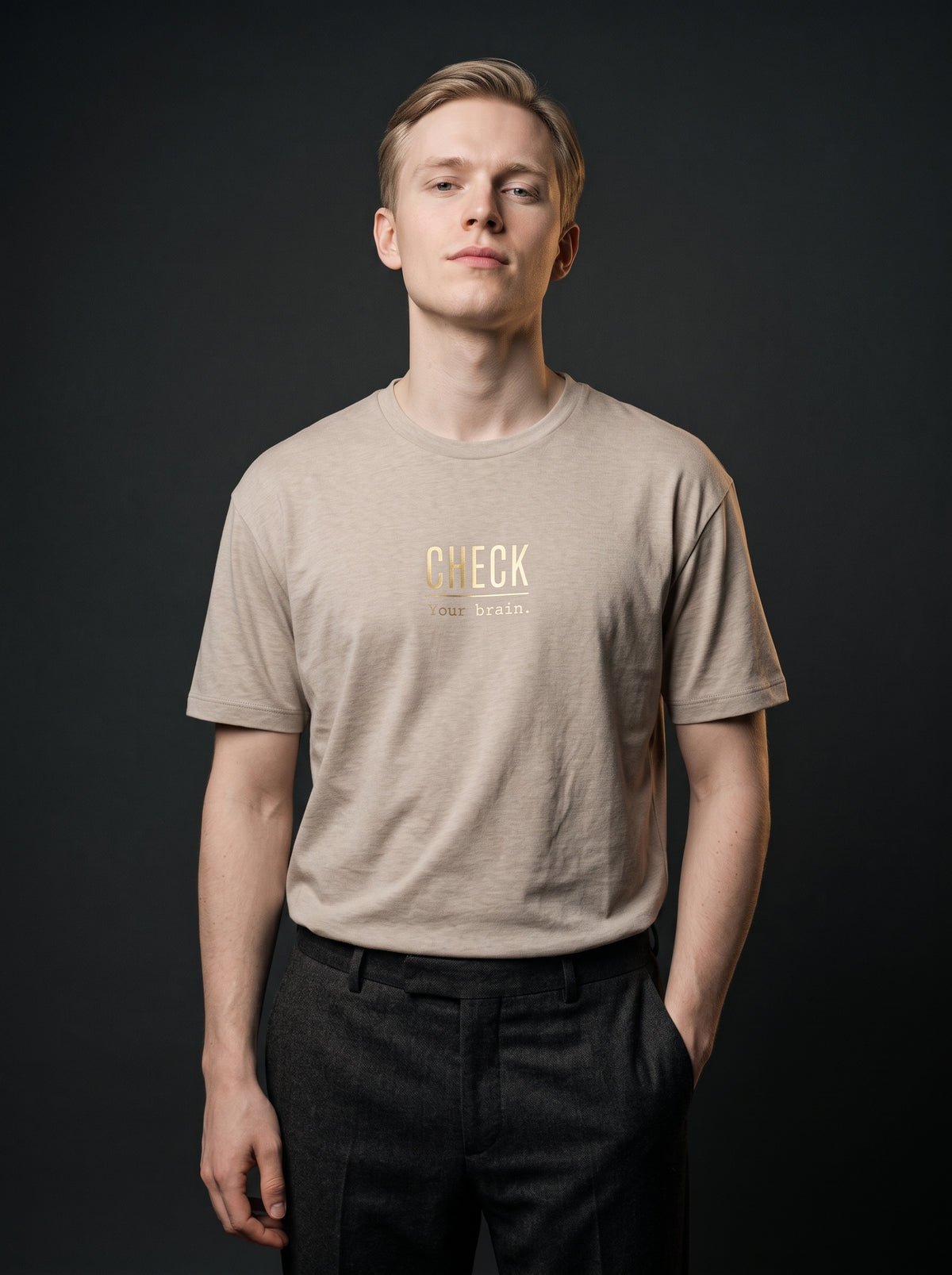 T-Shirt Unisex - CHECK YOUR BRAIN - Premium Statement Shirt