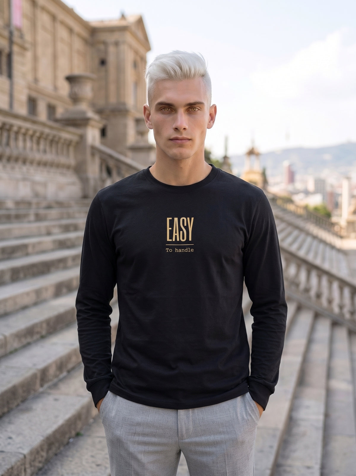 Langarm Shirt - Easy_To handle - Premium Statement Langarmshirt