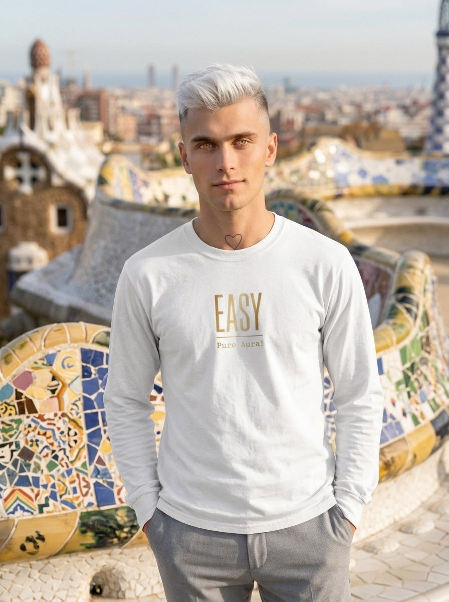Langarm Shirt - Easy_Pure Aura - Premium Statement Langarmshirt