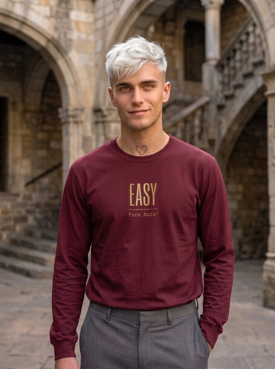 Langarm Shirt - Easy_Pure Aura - Premium Statement Langarmshirt