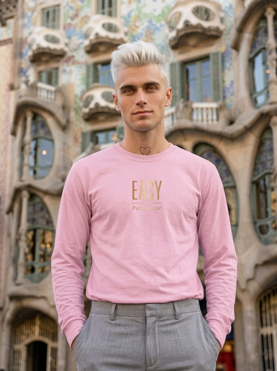 Langarm Shirt - Easy_Pure Aura - Premium Statement Langarmshirt