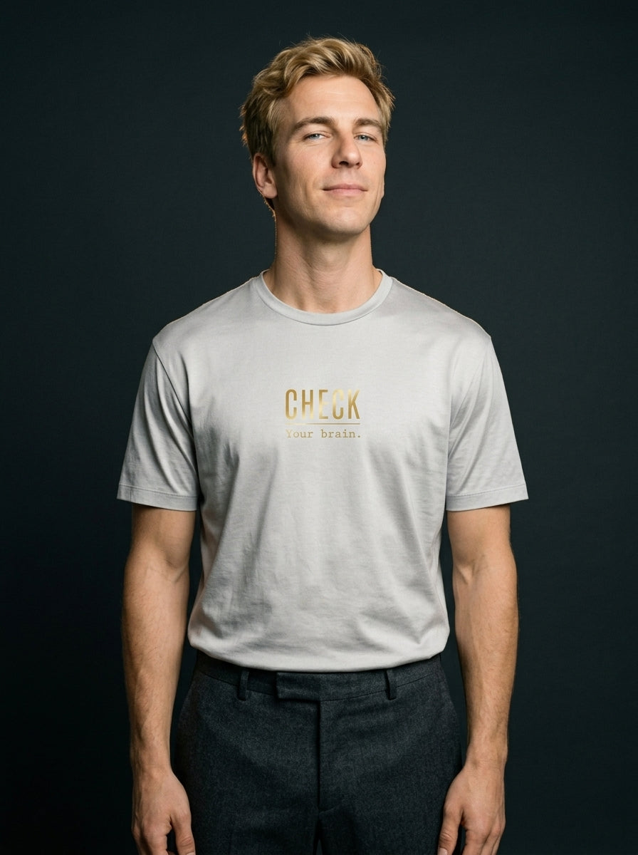 T-Shirt Unisex - CHECK YOUR BRAIN - Premium Statement Shirt