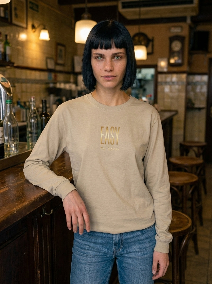 Langarm Shirt - Easy_To love - Premium Statement Langarmshirt