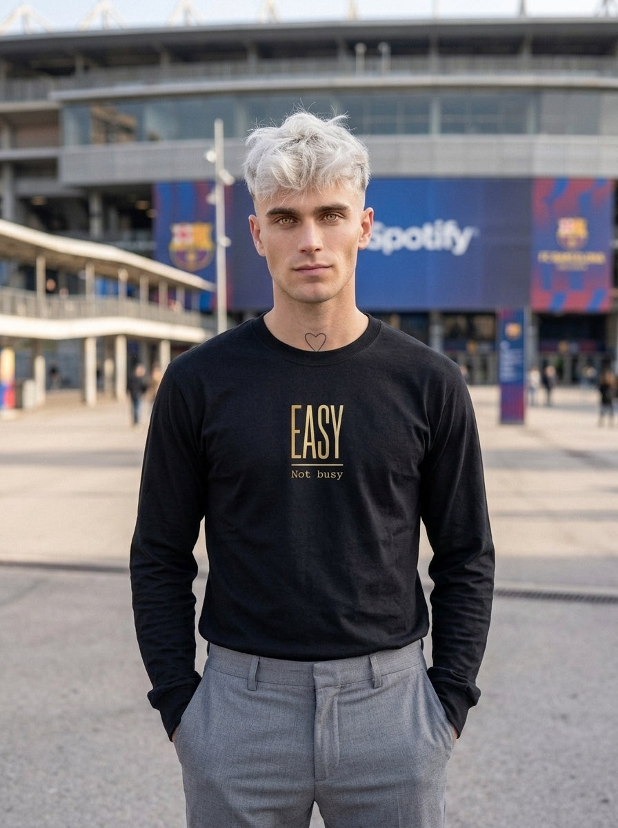 Langarm Shirt - Easy_Not busy - Premium Statement Langarmshirt