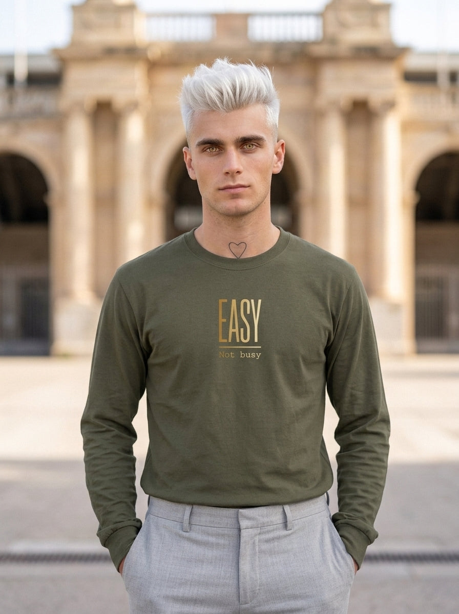 Langarm Shirt - Easy_Not busy - Premium Statement Langarmshirt