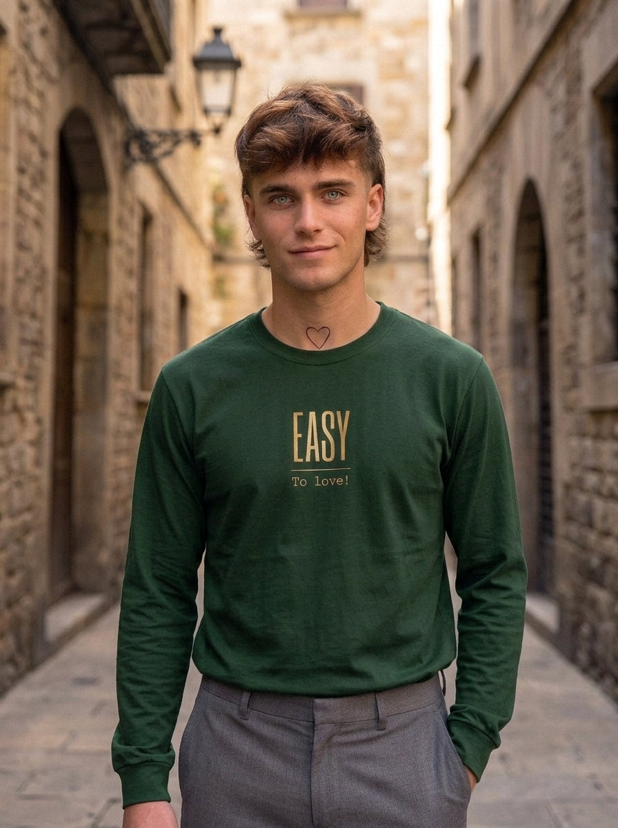 Langarm Shirt - Easy_To love - Premium Statement Langarmshirt
