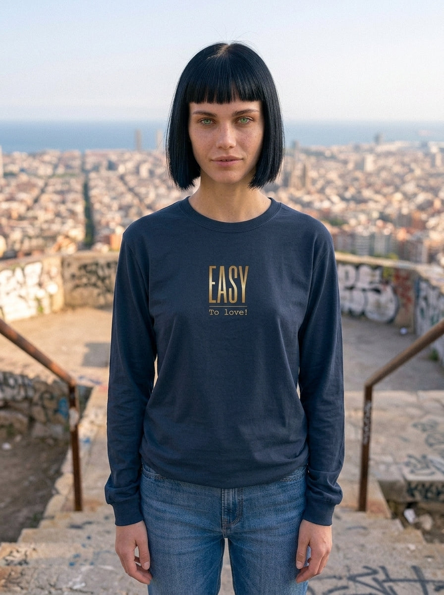 Langarm Shirt - Easy_To love - Premium Statement Langarmshirt