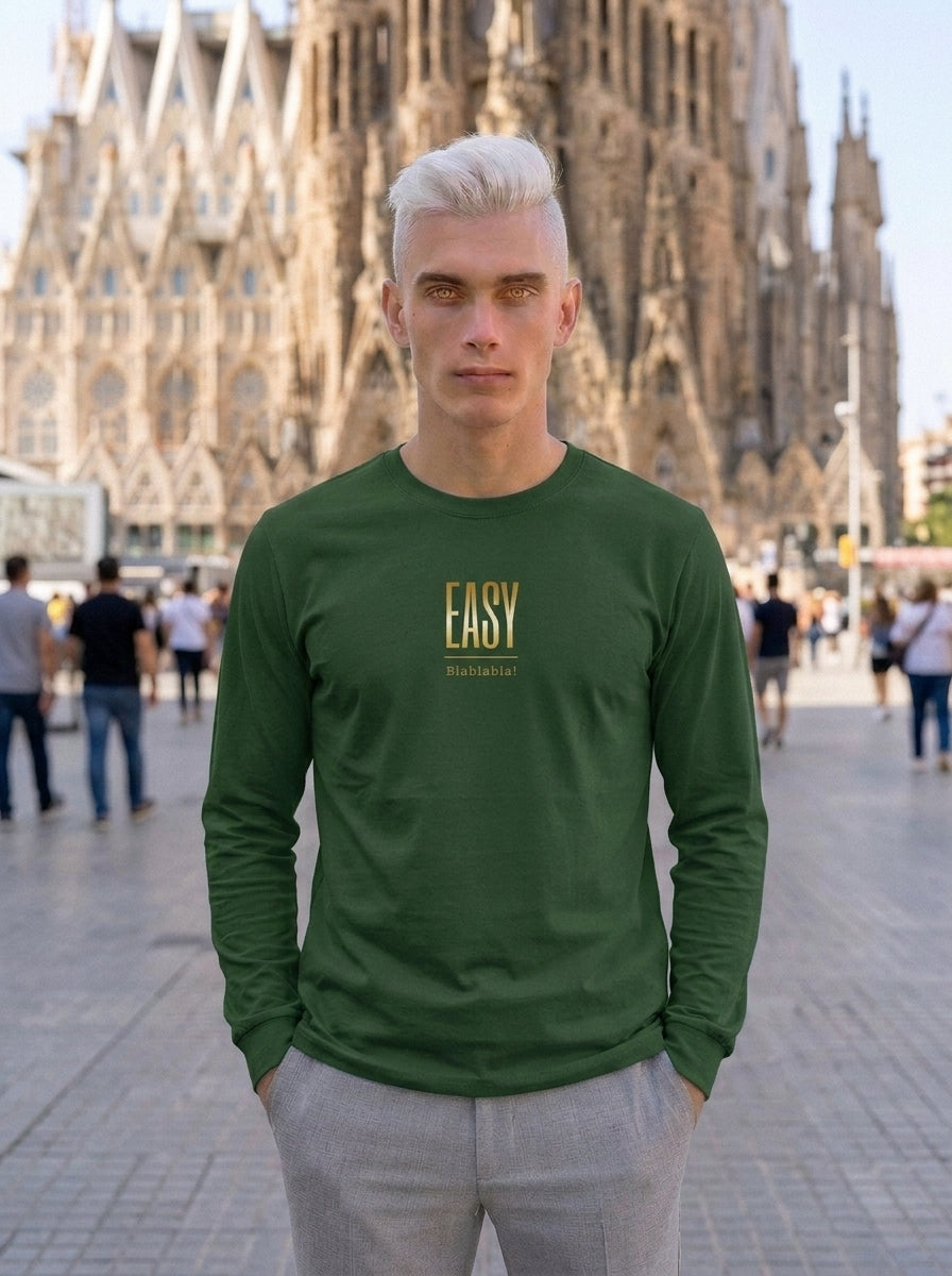 Langarm Shirt - Easy_BLABLABLA - Premium Statement Langarmshirt