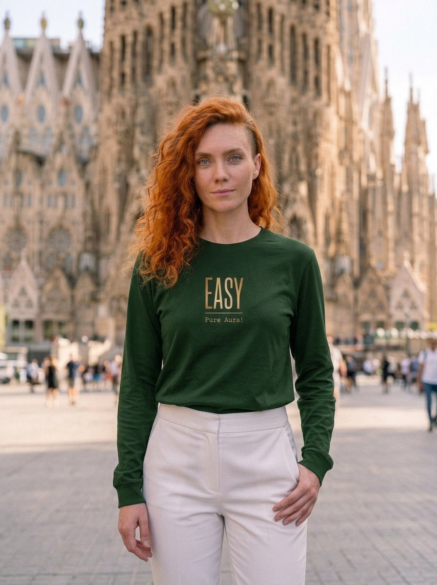 Langarm Shirt - Easy_Pure Aura - Premium Statement Langarmshirt