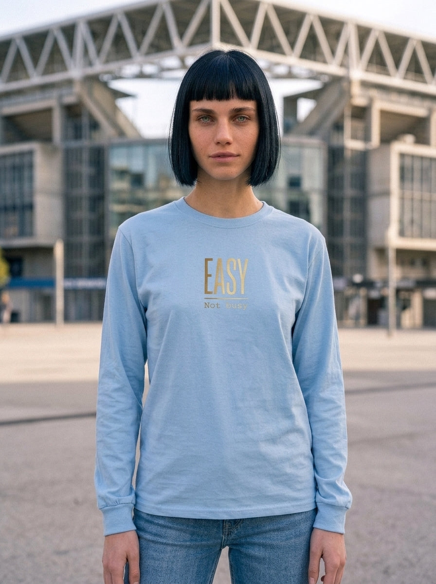Langarm Shirt - Easy_Not busy - Premium Statement Langarmshirt
