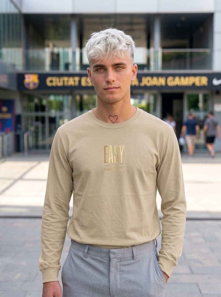 Langarm Shirt - Easy_Not busy - Premium Statement Langarmshirt