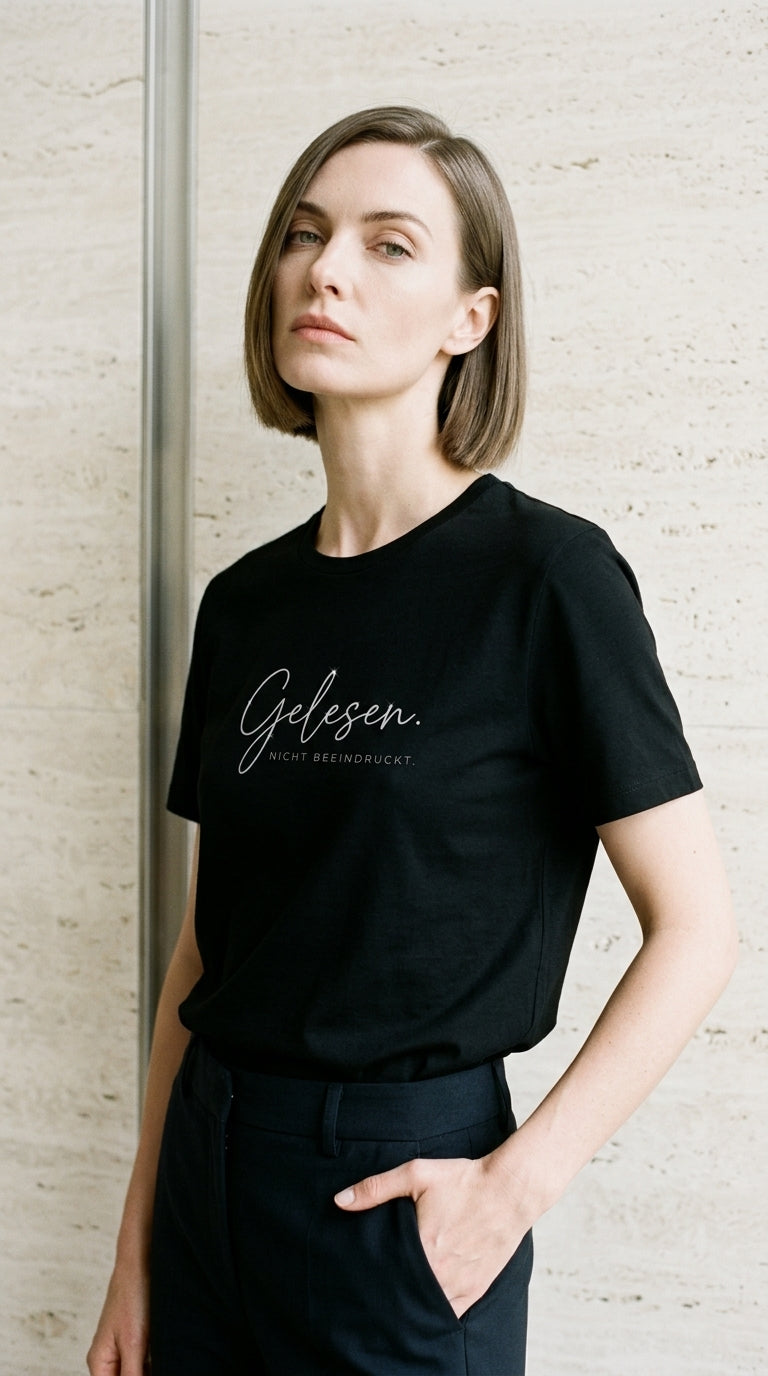T-Shirt Unisex - GELESEN. NICHT BEEINDRUCKT - Premium Statement Shirt