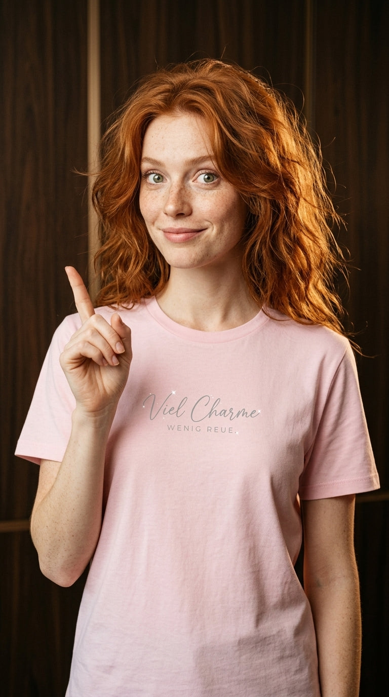 T-Shirt Unisex - VIEL CHARME WENIG REUE - Premium Statement Shirt