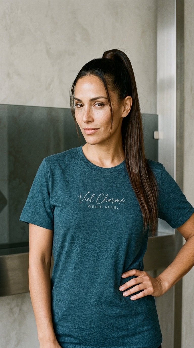 T-Shirt Unisex - VIEL CHARME WENIG REUE - Premium Statement Shirt