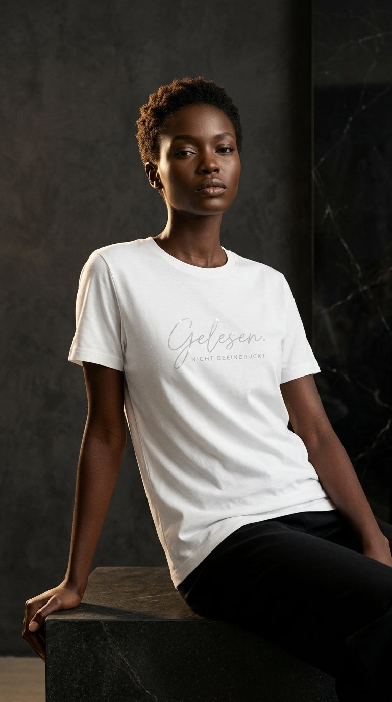 T-Shirt Unisex - GELESEN. NICHT BEEINDRUCKT - Premium Statement Shirt