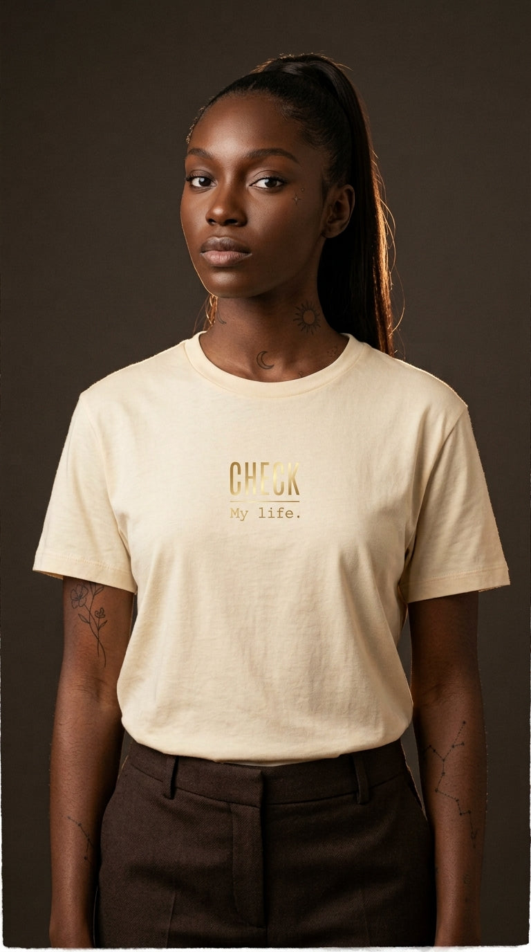 T-Shirt Unisex - CHECK MY LIFE - Premium Statement Shirt