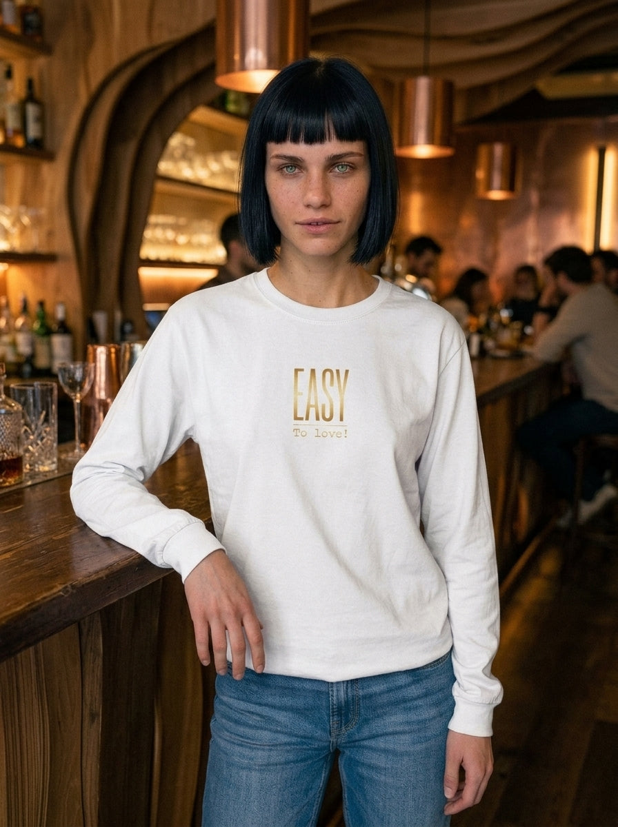 Langarm Shirt - Easy_To love - Premium Statement Langarmshirt