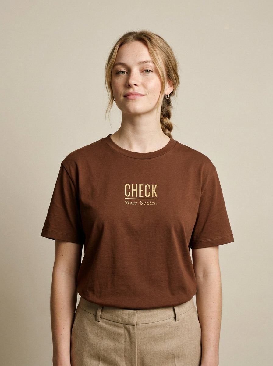 T-Shirt Unisex - CHECK YOUR BRAIN - Premium Statement Shirt