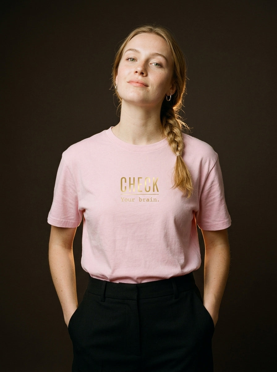 T-Shirt Unisex - CHECK YOUR BRAIN - Premium Statement Shirt