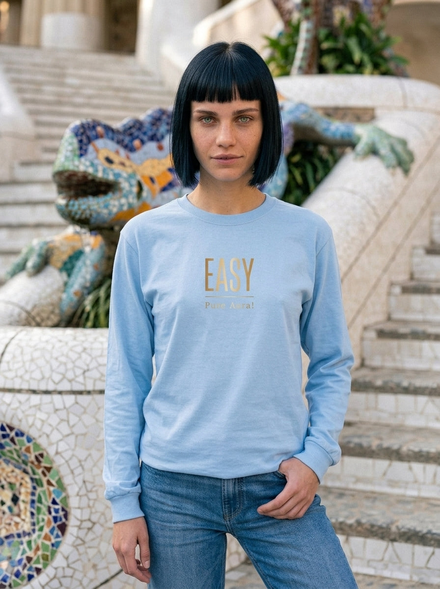 Langarm Shirt - Easy_Pure Aura - Premium Statement Langarmshirt